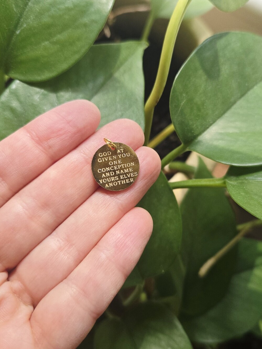 Vintage Inspirational Christian Memorial Charm